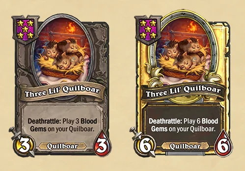 新随从三只小野猪人,炉石传说