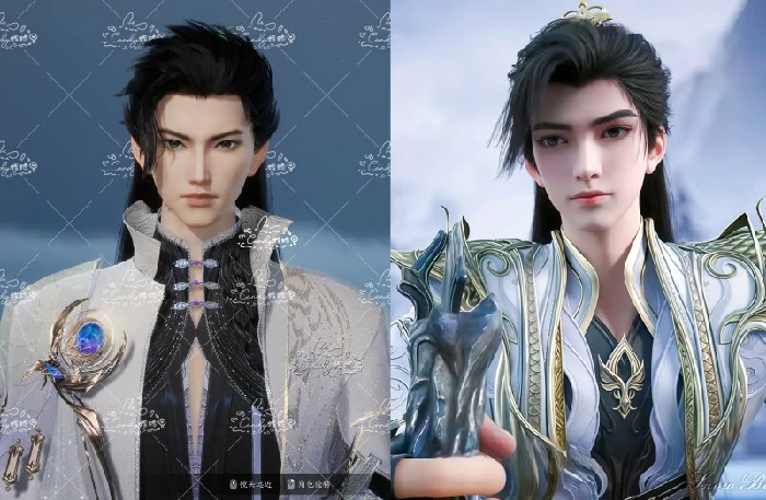 鬼王成男荒天帝仿妆捏脸数据,诛仙世界