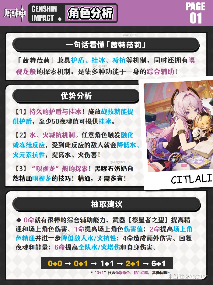 茜特菈莉抽取建议,原神