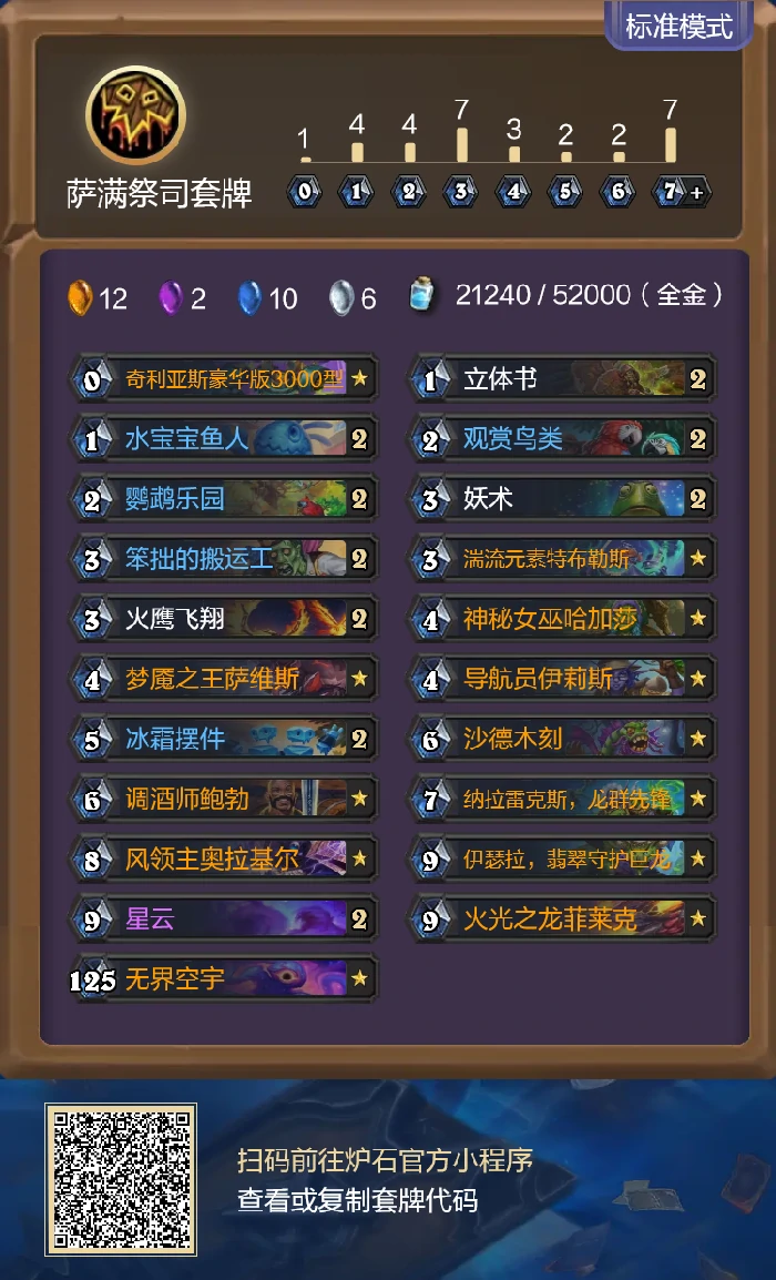 炉石传说重生之日星云萨卡组代码分享,炉石传说