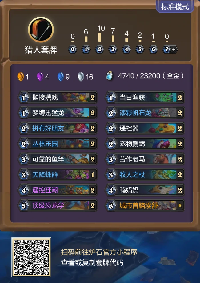 炉石传说重生之日野兽猎卡组代码分享,炉石传说