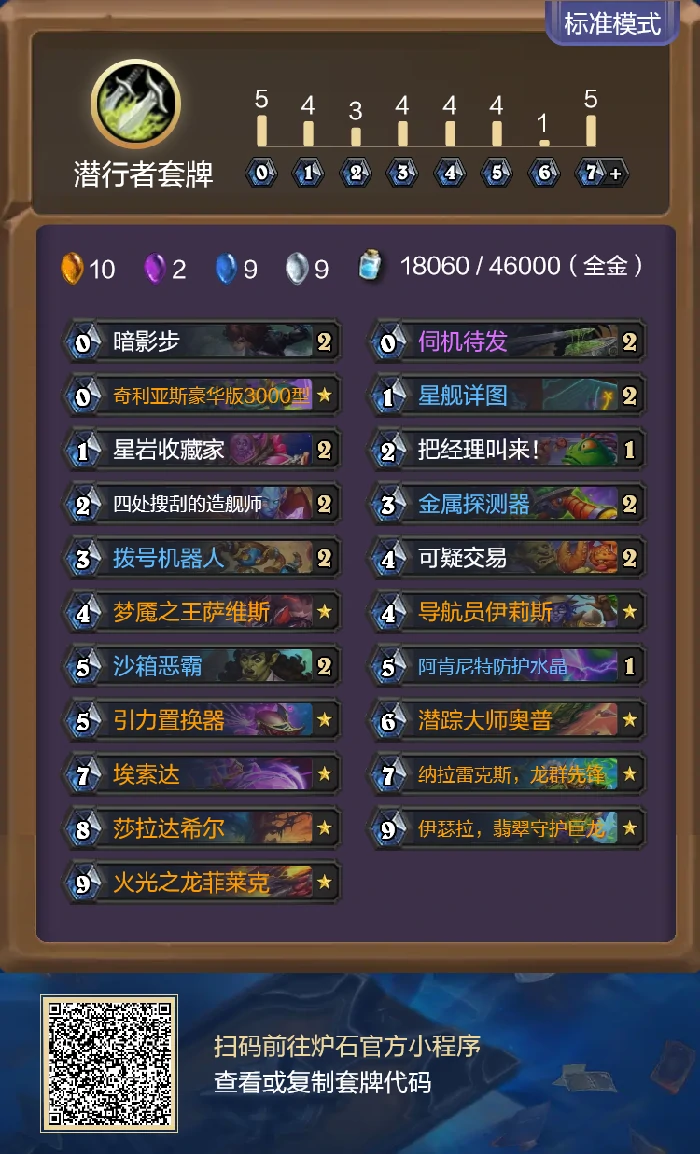 炉石传说重生之日星舰贼卡组代码分享,炉石传说