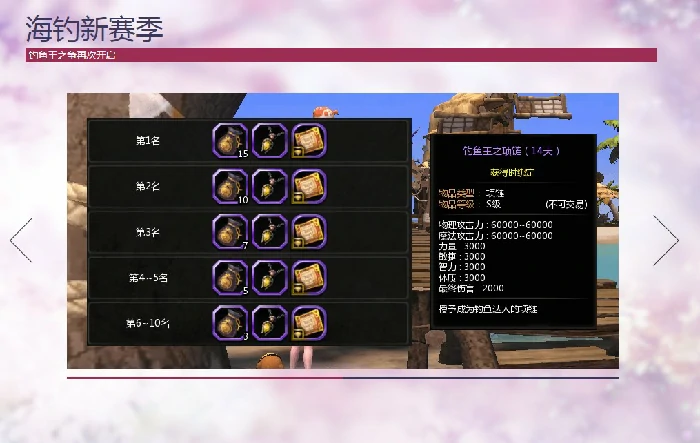 龙之谷海钓新赛季介绍
