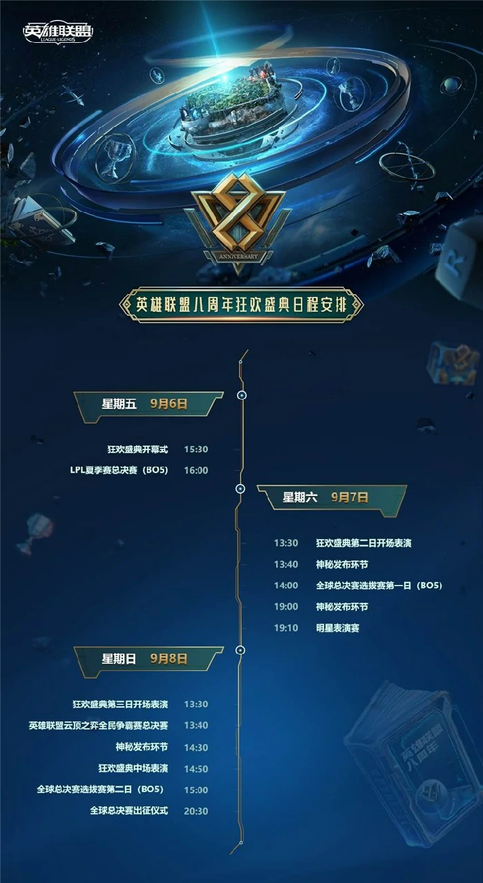 LOL八周年狂欢盛典日程安排介绍,LOL