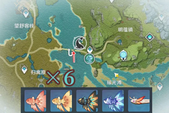 甜甜花鱂钓鱼点在哪,原神