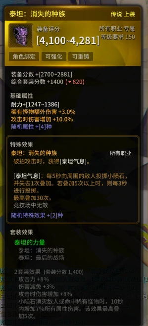 泰坦的力量套装图鉴