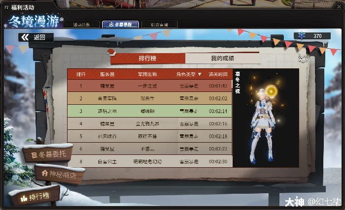 大回旋流雪崩暴走攻略