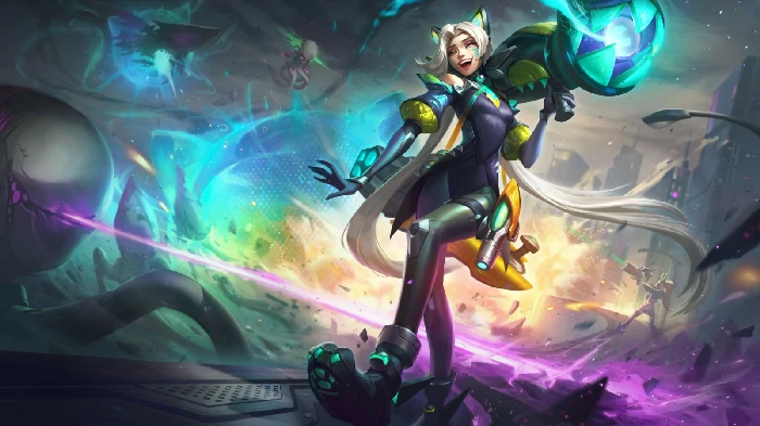 幻灵战队金克斯皮肤效果预览,LOL