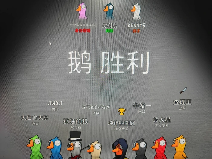鹅鸭杀结算界面奖杯什么意思