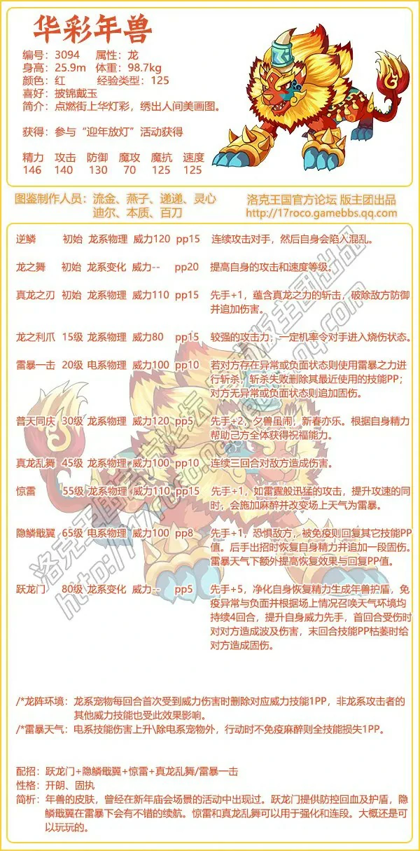 华彩年兽技能搭配推荐