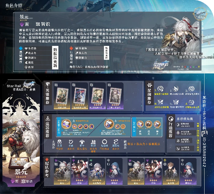 崩坏星穹铁道景元全面养成攻略,星穹铁道