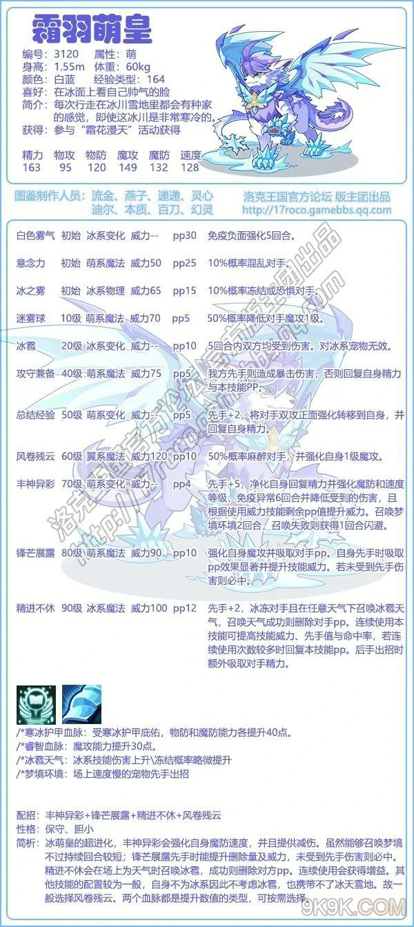 霜羽萌皇技能表