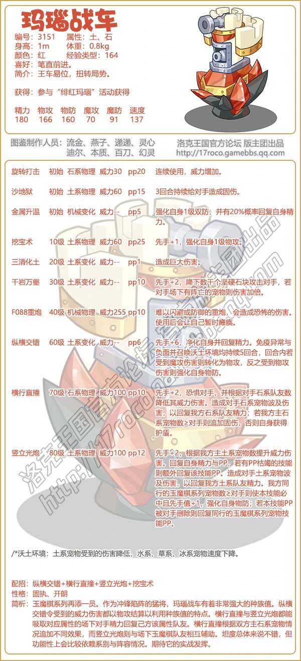 玛瑙战车技能表