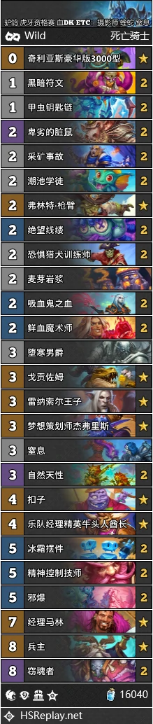 炉石传说虎牙资格赛驴鸽卡组一览,炉石传说