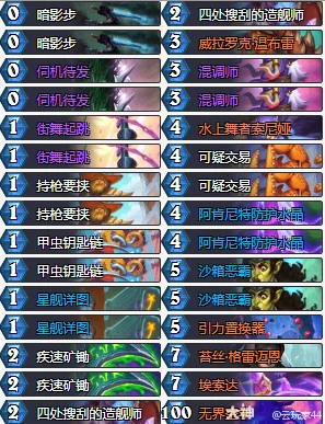 深暗领域星舰贼卡组推荐,炉石传说