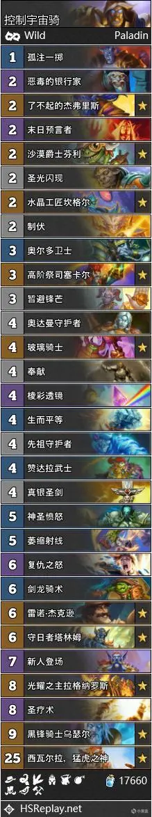 宇宙骑卡组推荐,炉石传说