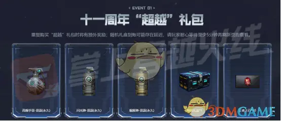 CF十一周年礼包返场时间