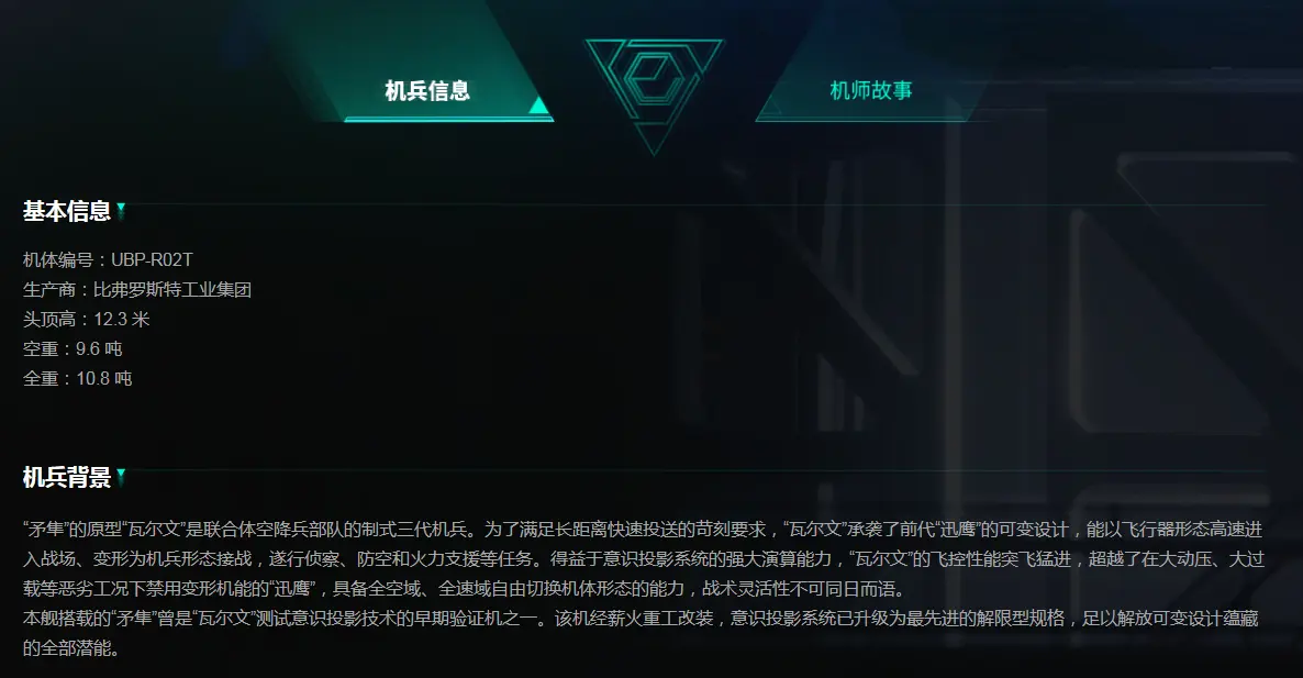 解限机机兵矛隼介绍