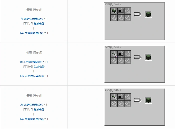 格雷科技6 14x 未绝缘线缆合成表大全,我的世界