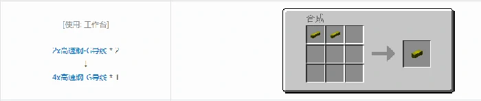 格雷科技5 4x导线合成表大全我的世界