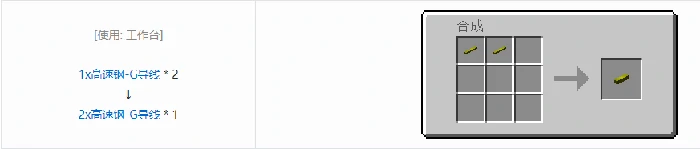 格雷科技5 2x导线合成表大全我的世界