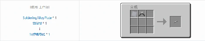 格雷科技5 1x导线合成表大全我的世界