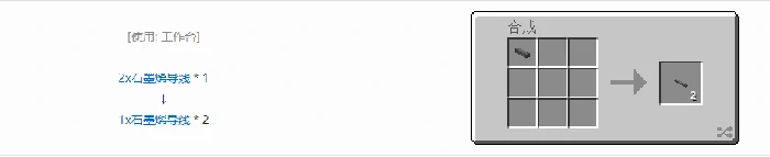 格雷科技现代版1x导线合成表大全我的世界