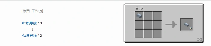 格雷科技现代版4x导线合成表大全我的世界