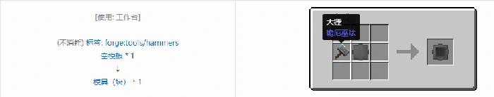 格雷科技现代版模具合成表大全我的世界