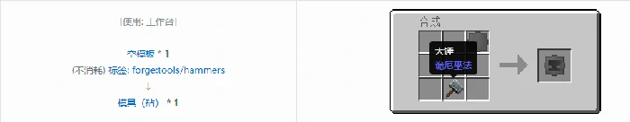 格雷科技现代版模具合成表大全我的世界