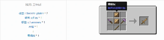 格雷科技现代版剑合成表大全,我的世界