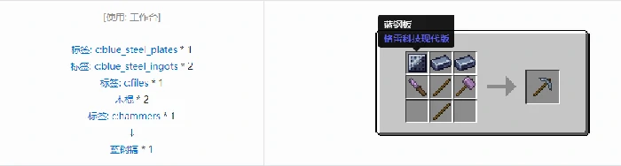 格雷科技现代版镐合成表大全我的世界