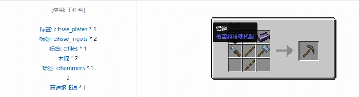 格雷科技现代版镐合成表大全我的世界