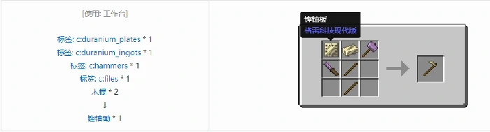 格雷科技现代版锄合成表大全我的世界