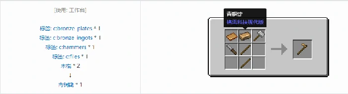 格雷科技现代版锄合成表大全我的世界