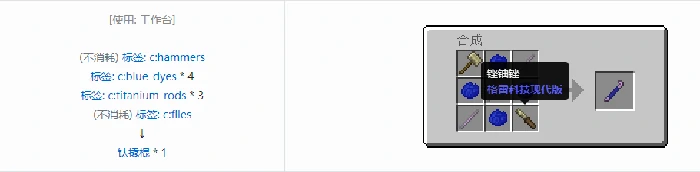 格雷科技现代版撬棍合成表大全,我的世界