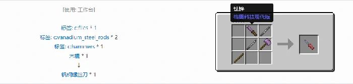 格雷科技现代版螺丝刀合成表大全我的世界