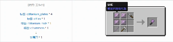格雷科技现代版屠刀合成表大全我的世界