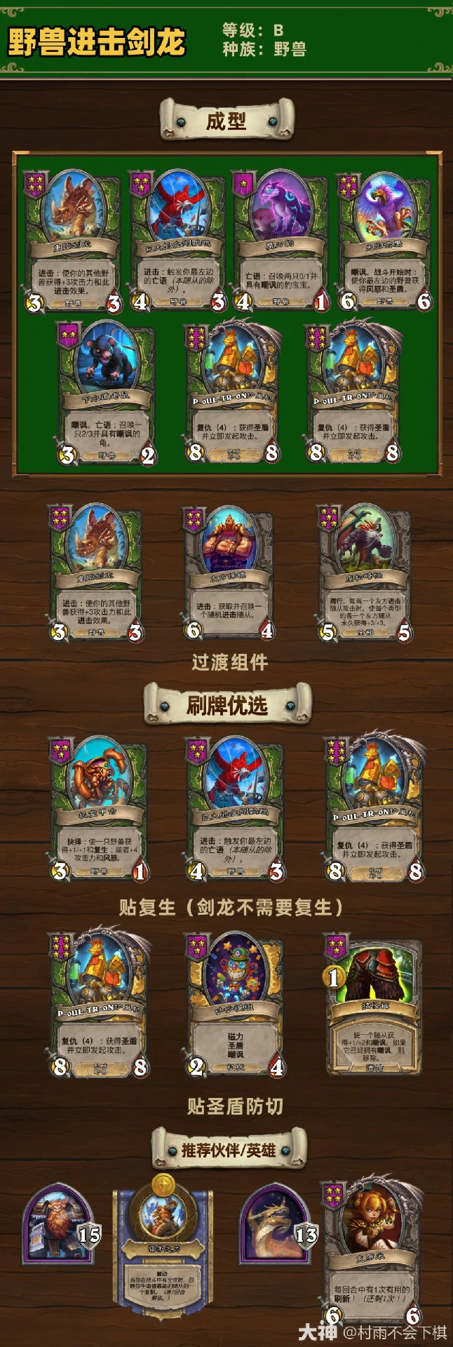 33.6.2酒馆战棋野兽进击剑龙玩法攻略,炉石传说