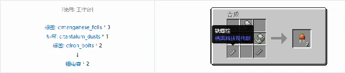 格雷科技现代版电池合成表大全,我的世界