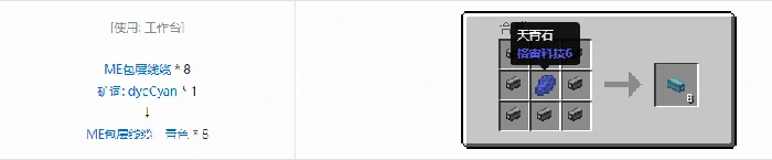 应用能源2ME包层线缆合成表大全,我的世界