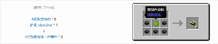 应用能源2ME致密线缆合成表大全我的世界