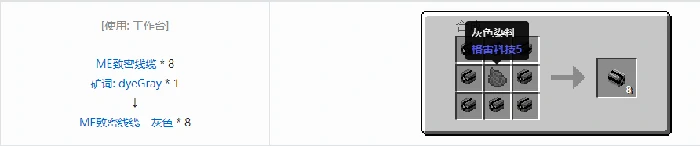 应用能源2ME致密线缆合成表大全我的世界