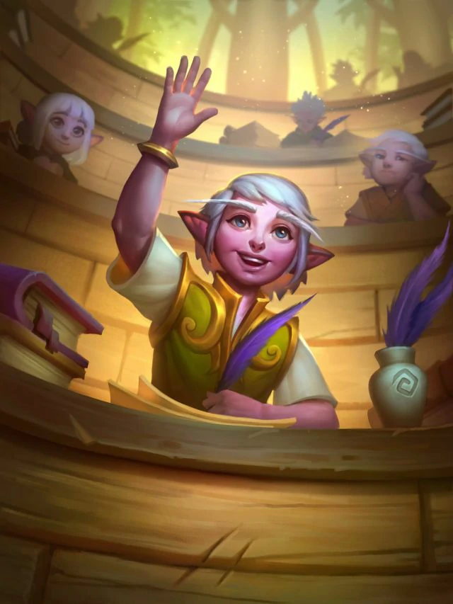 炉石传说上层精灵教师卡牌图鉴,炉石传说