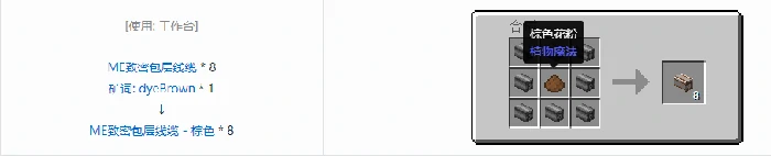 应用能源2ME致密包层线缆合成表大全我的世界