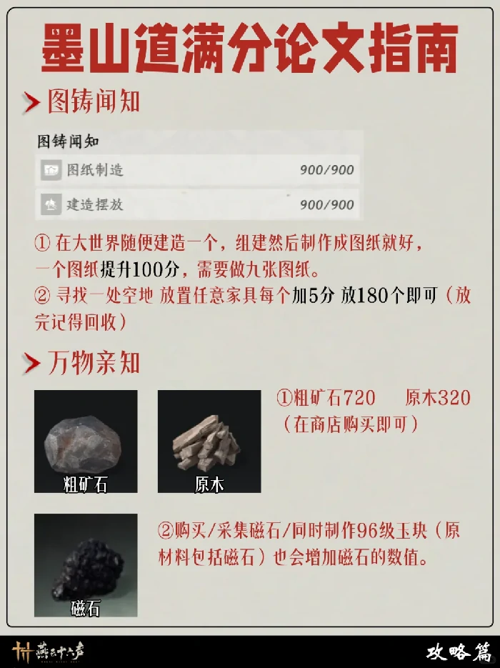 墨山道满分论文攻略,燕云十六声