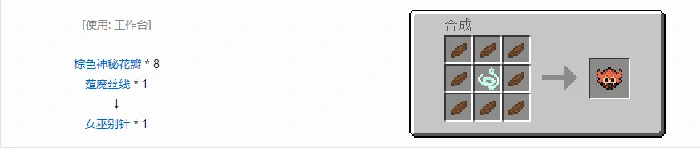 植物魔法装饰性饰品合成表大全我的世界