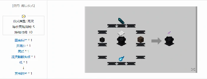 诡厄巫法材料合成表大全我的世界