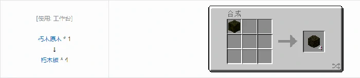 诡厄巫法朽木装饰方块合成表大全,我的世界