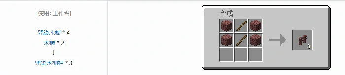 诡厄巫法咒染木装饰方块合成表大全我的世界